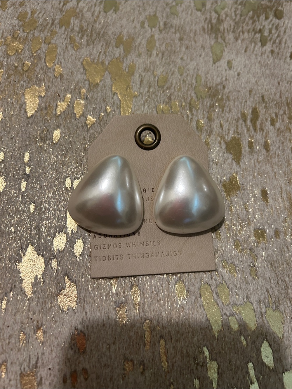 Anthropologie Pearl-Effect Teardrop Earrings